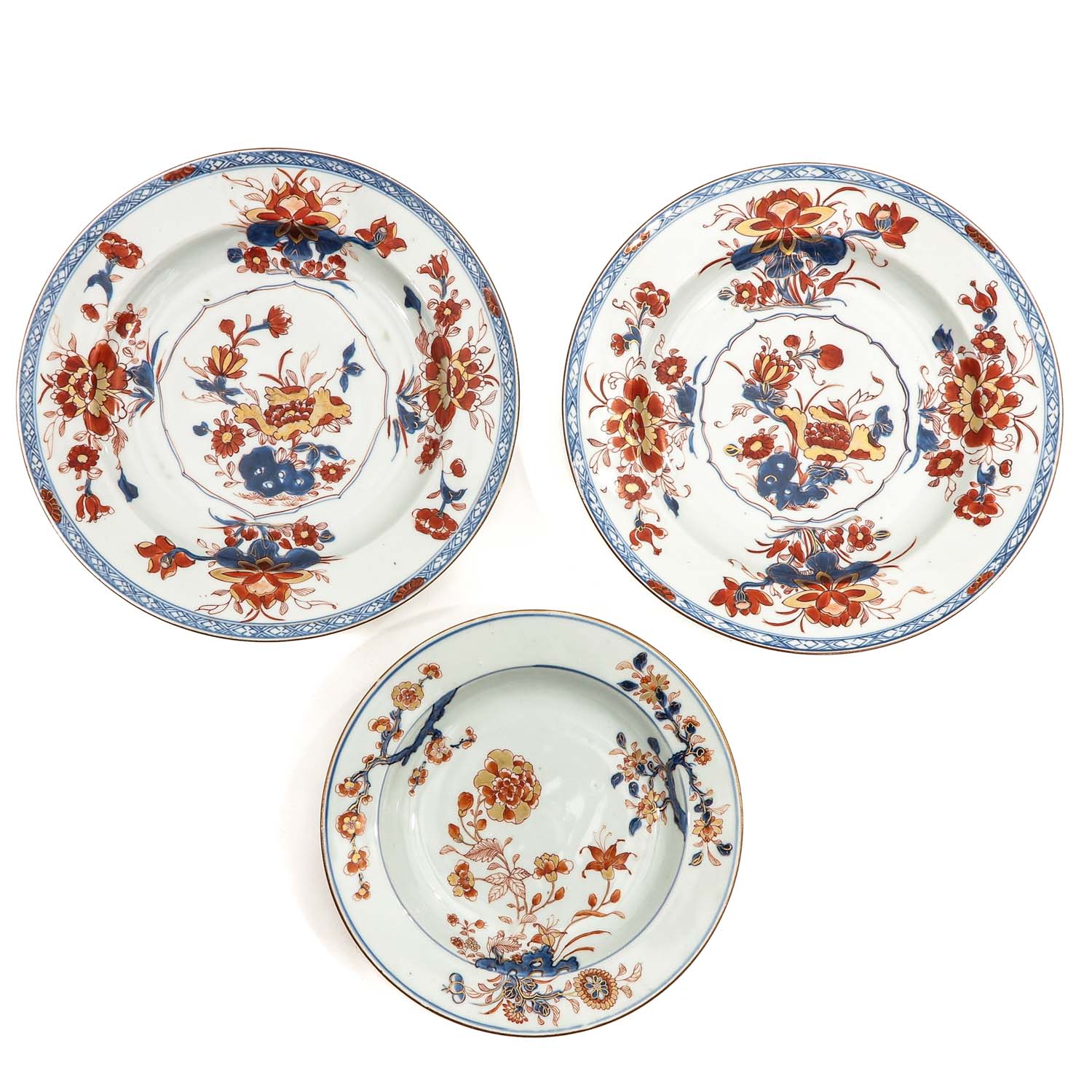 A Collection of 3 Imari Plates