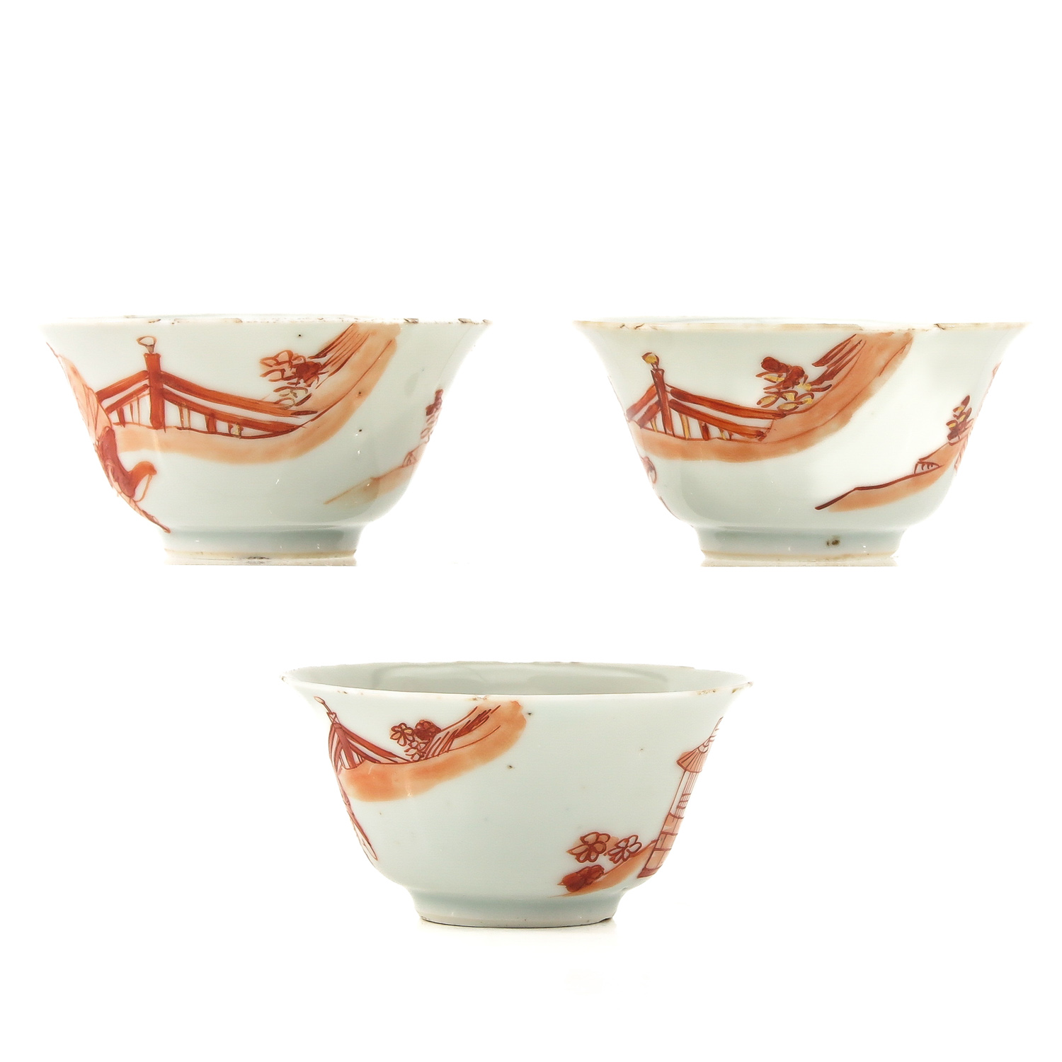 A Collection of Milk and Blood Decor Cups and Saucers - Image 2 of 10