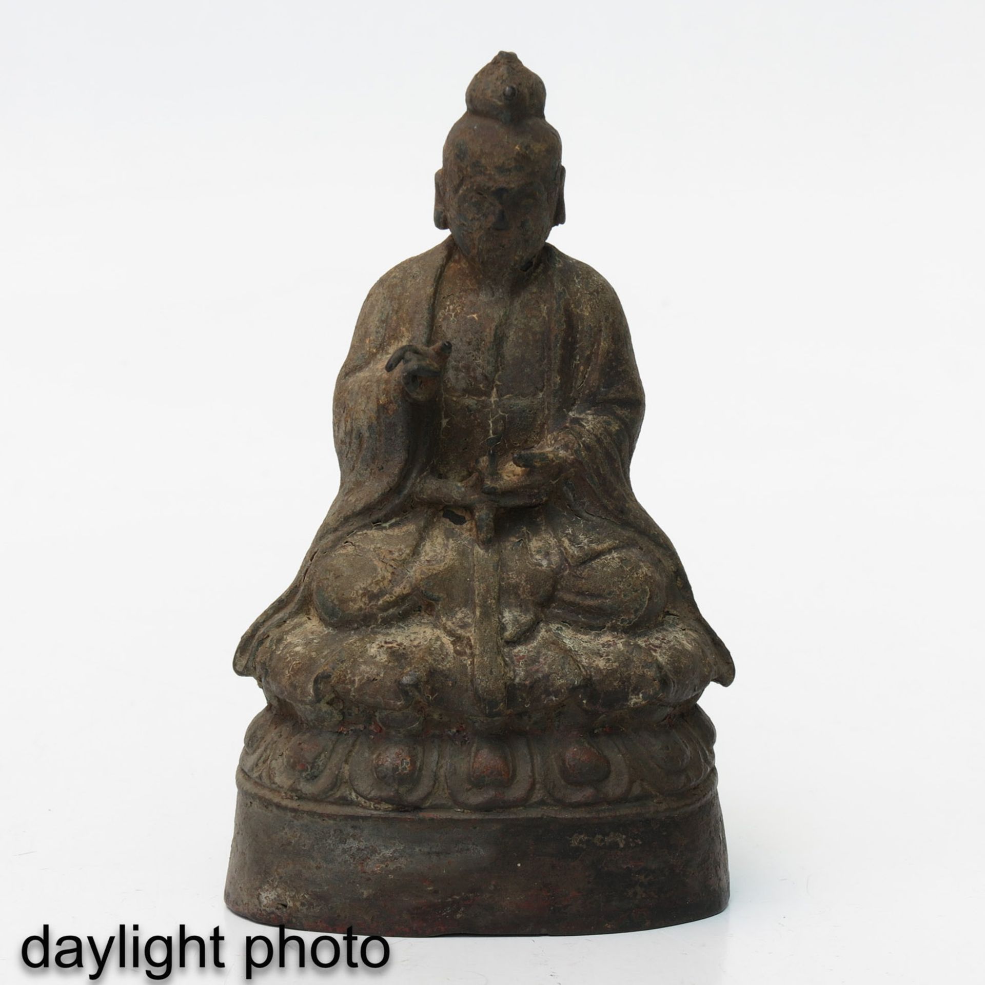 A Antique Bronze Buddha Sculpture - Bild 7 aus 9