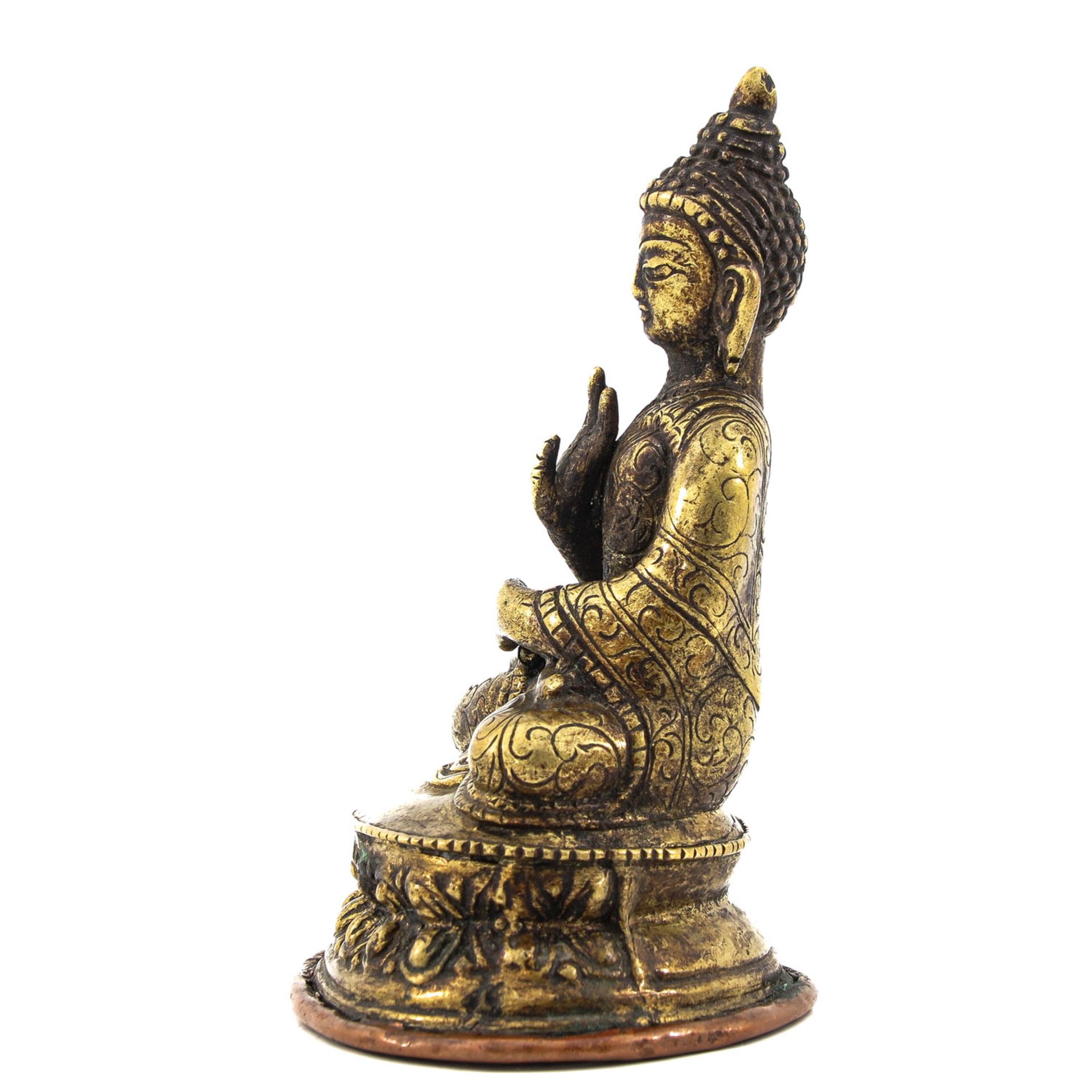 A Small Bronze Buddha - Bild 2 aus 10