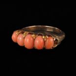 A Ladies 14KG Red Coral Ring