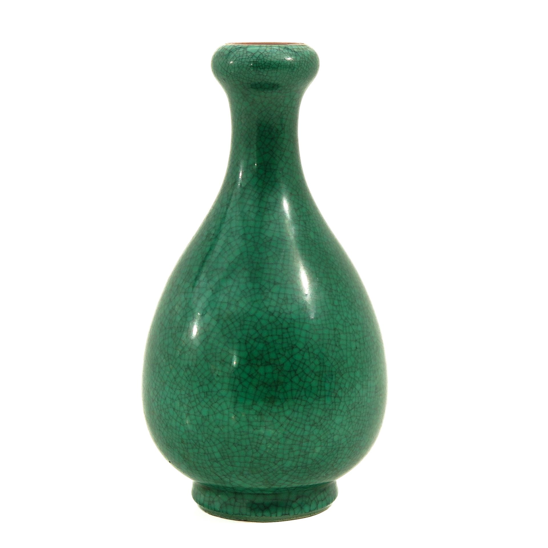 A Green Glaze Garlic Mouth Vase