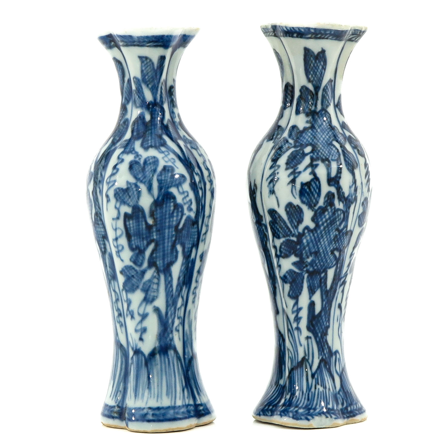 A Pair of small Blue and White Vases - Image 2 of 9