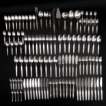 A Collection of 111 Pieces of Silver Cutlery