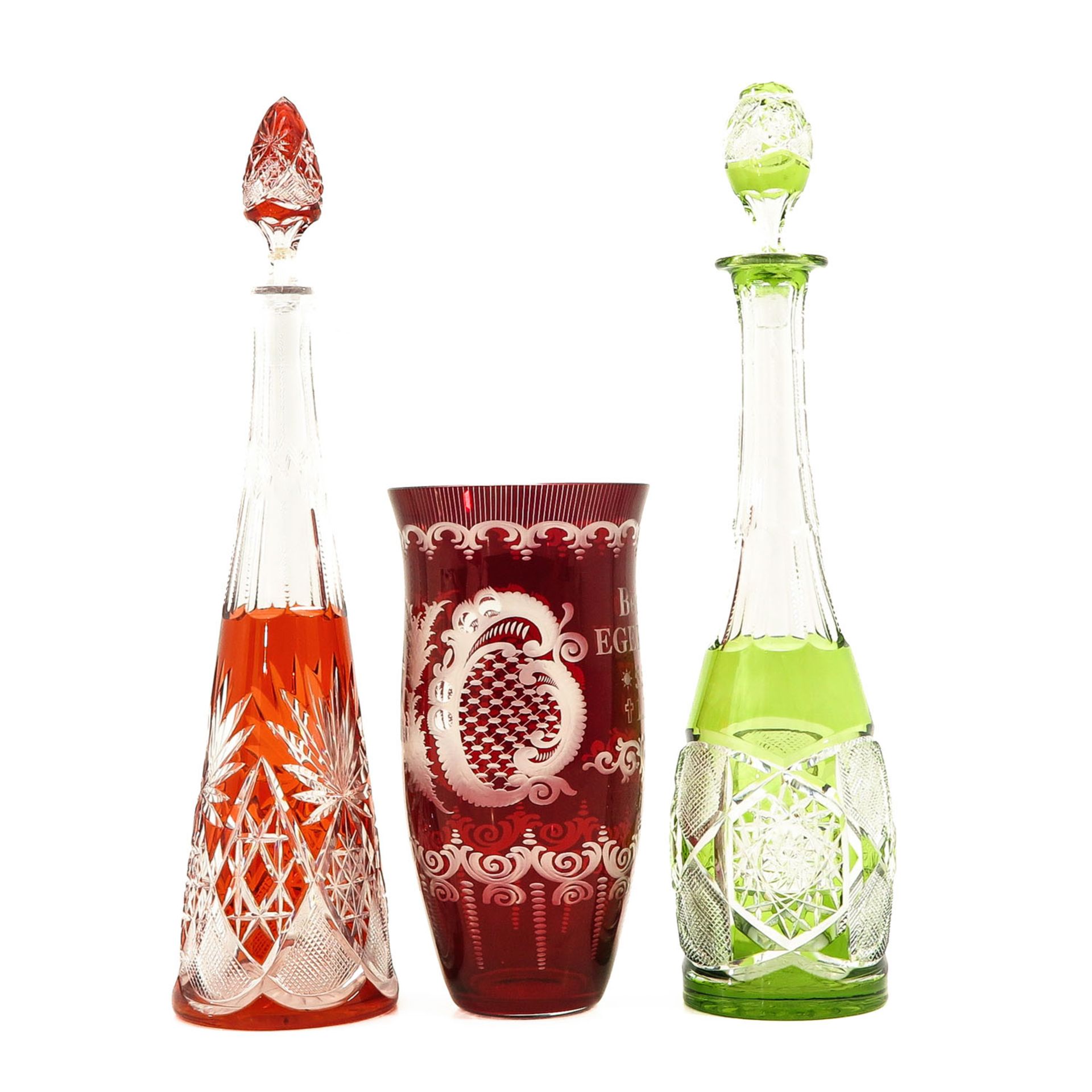 3 Pieces of Bohemian Crystal - Image 4 of 10