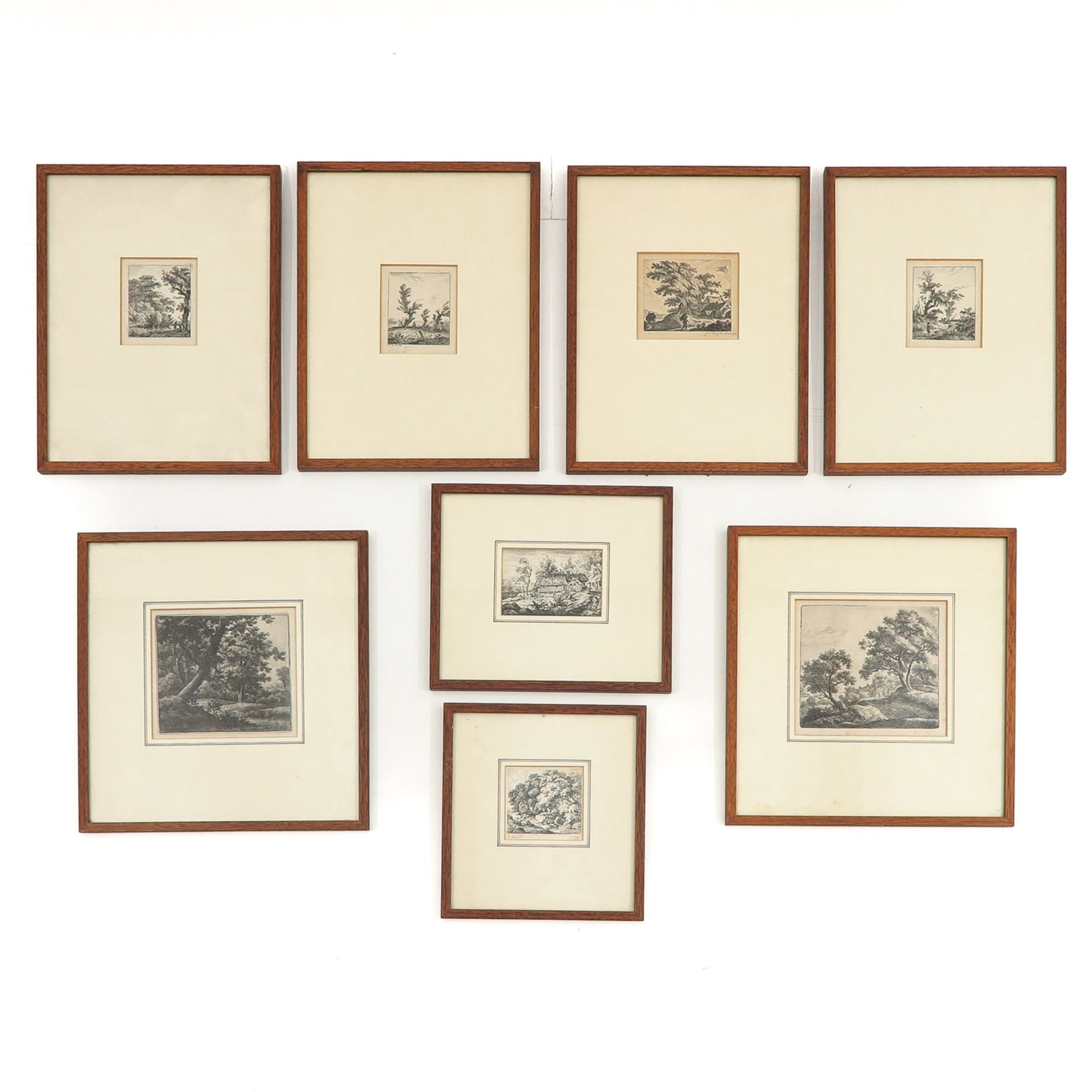 A Collection of 8 Etchings