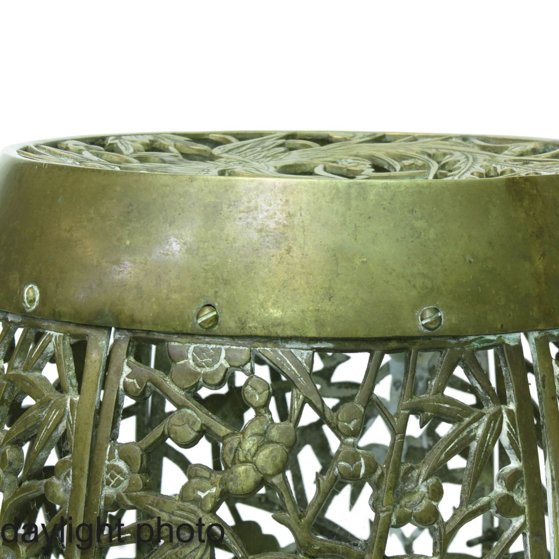 A Bronze Garden Seat - Image 10 of 10