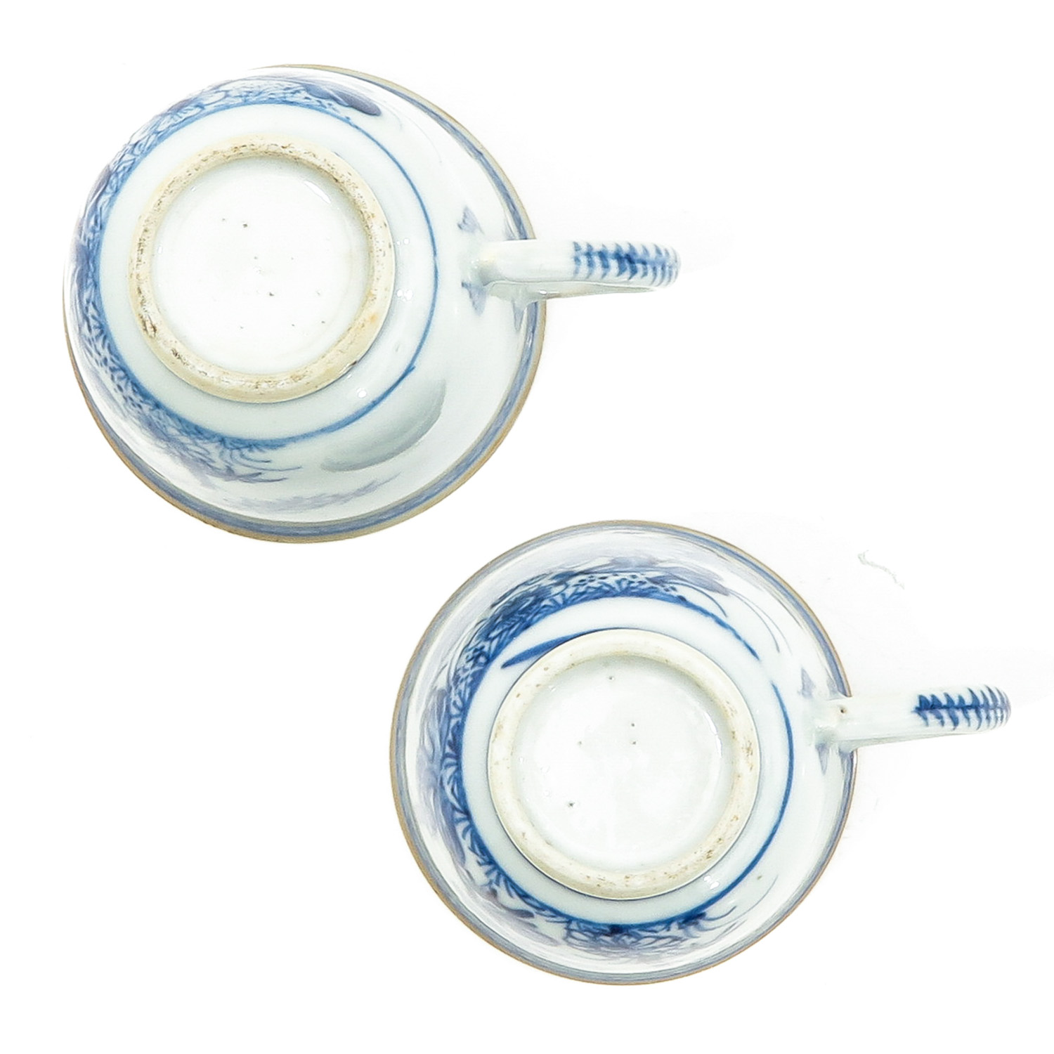 A Pair of Blue and White Cups and Saucers - Image 6 of 10