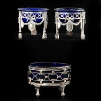 A Collection of 3 Salt Cellars