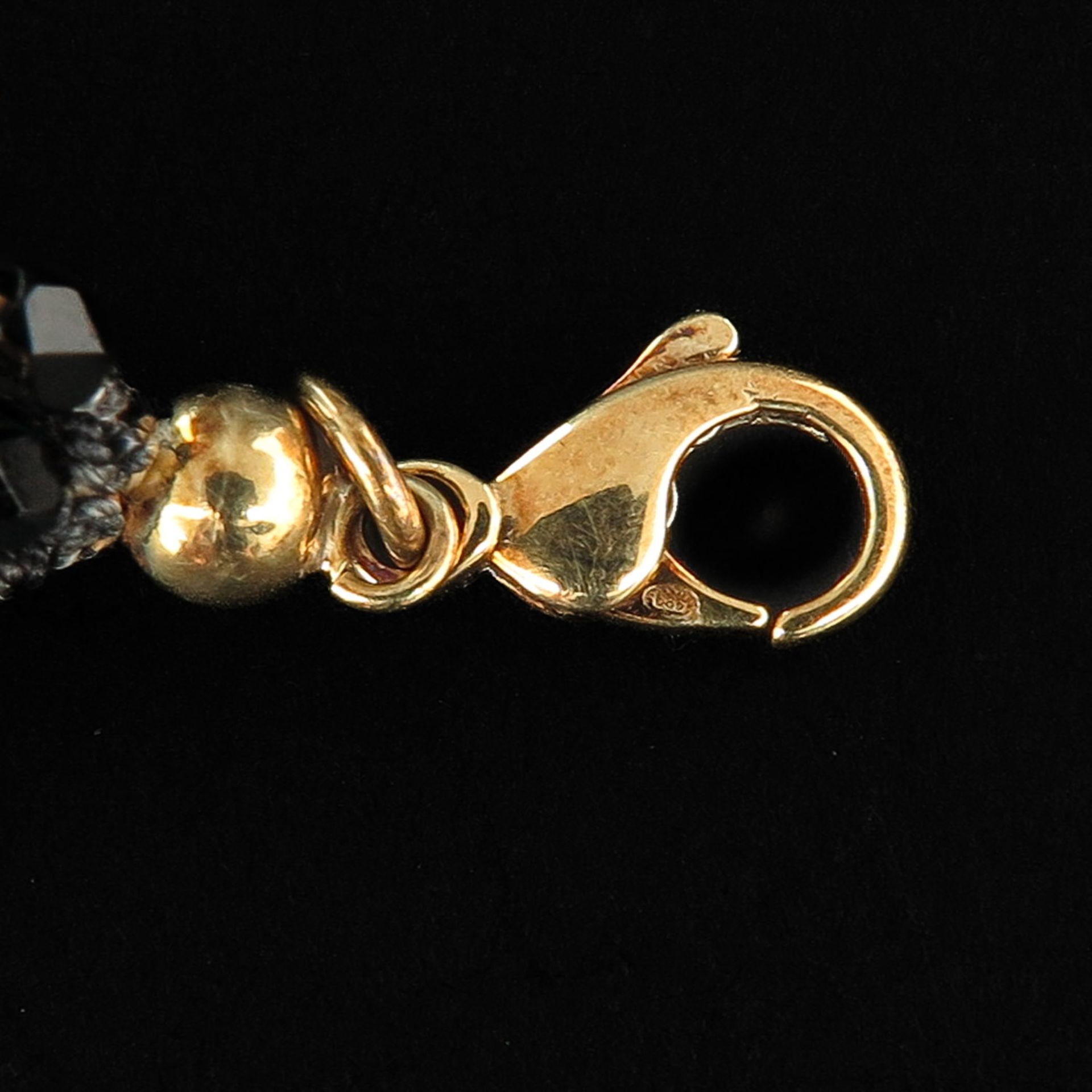 A Garnet Necklace with 14KG Clasp - Bild 3 aus 4