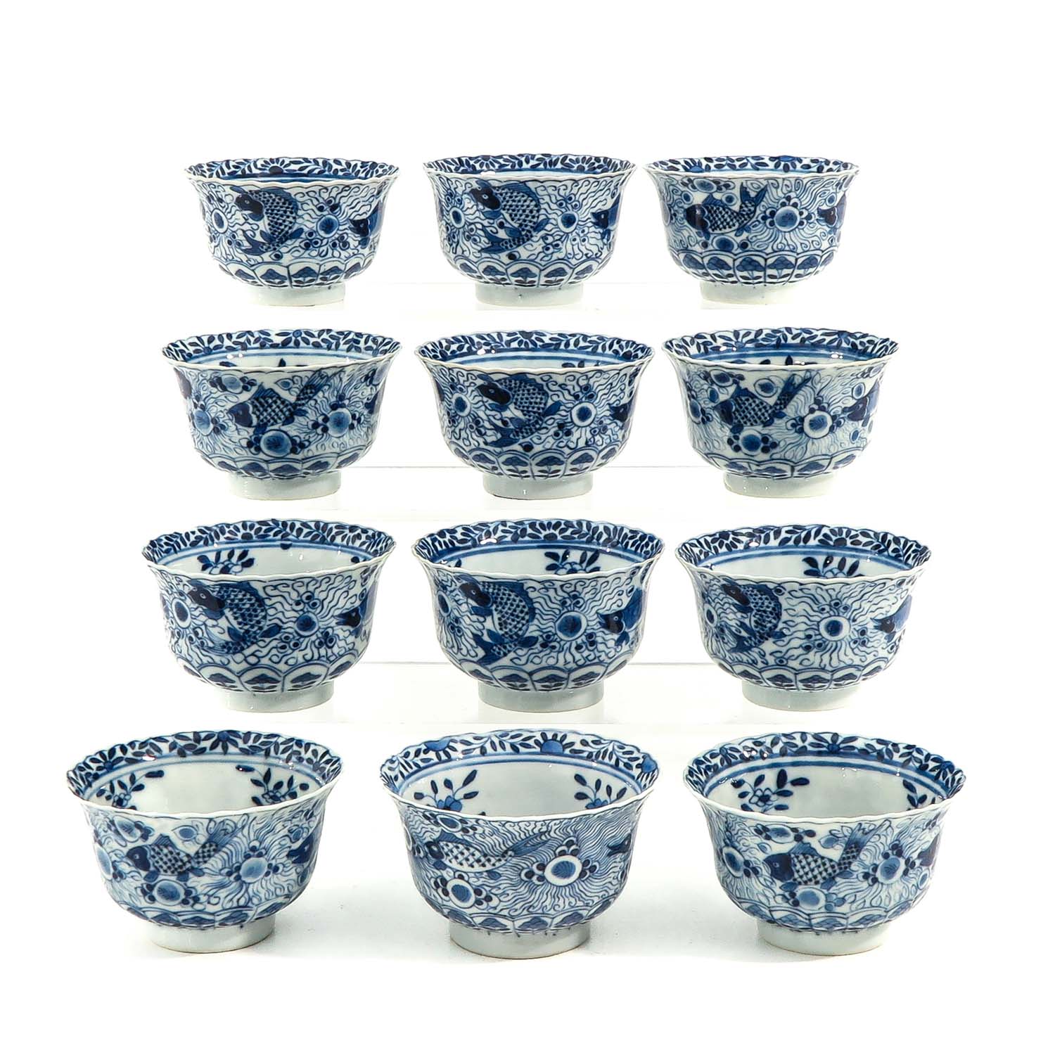 A Series of 12 Cups and Saucers - Image 4 of 10