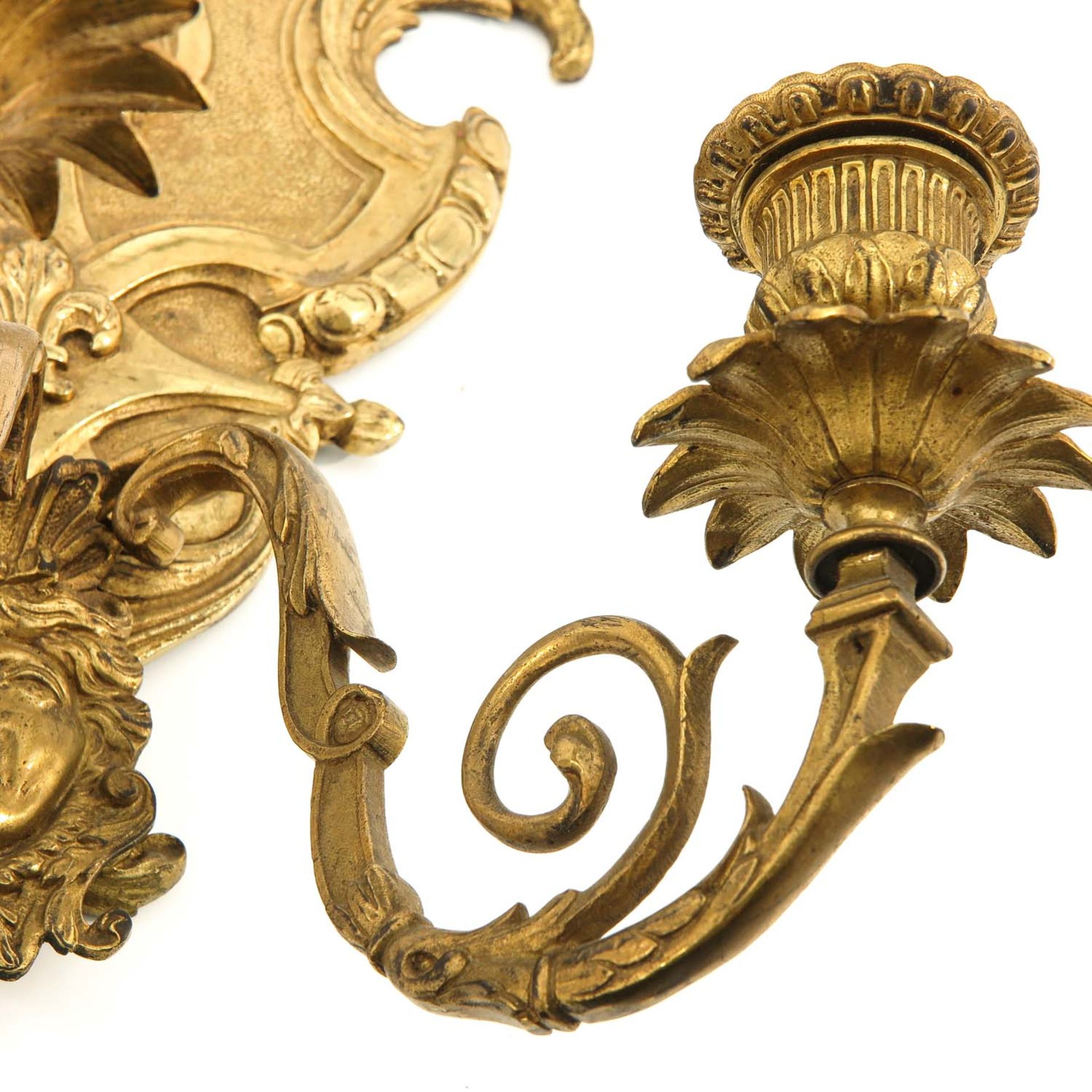 A Pair of Bronze Sconces - Image 10 of 10