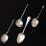 A Collection of 4 Silver Spoons