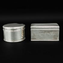 A Pair of Silver Cookie Boxes