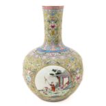 A Large Famille Rose Bottle Vase