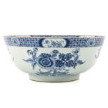 A Large Blue and White Serving Bowl
