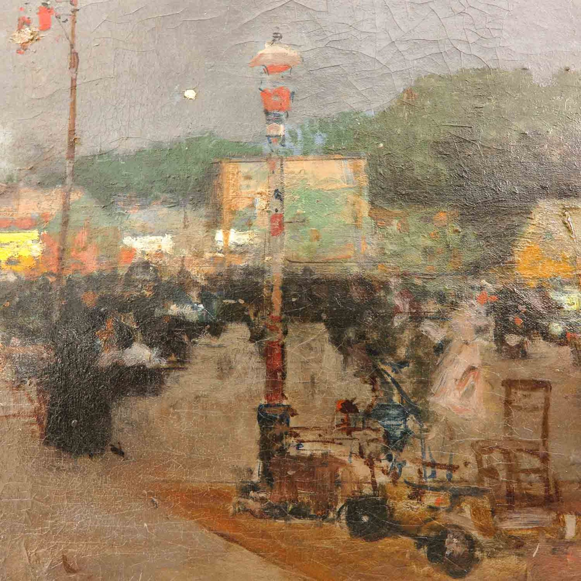 An Oil on Canvas Signed Luigi Loir - Bild 4 aus 6