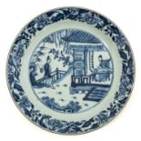 A Blue and White Plate