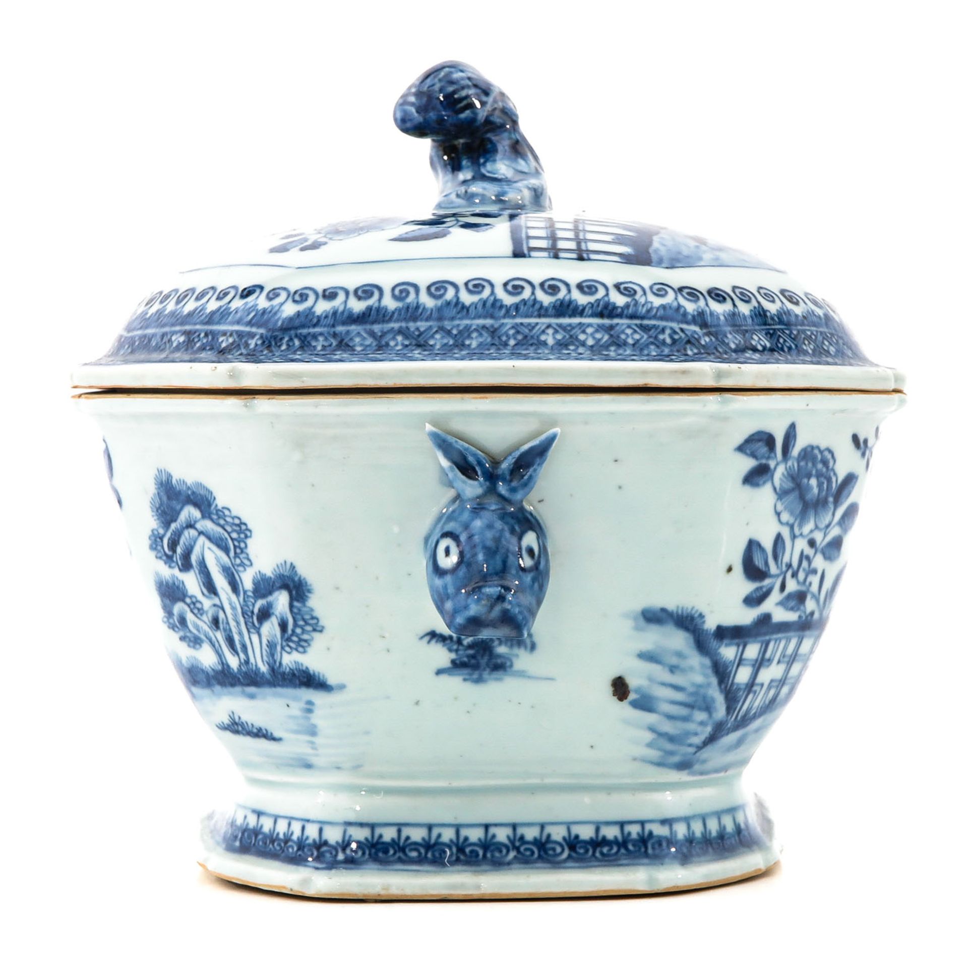 A Blue and White Tureen and Under Plate - Image 4 of 10