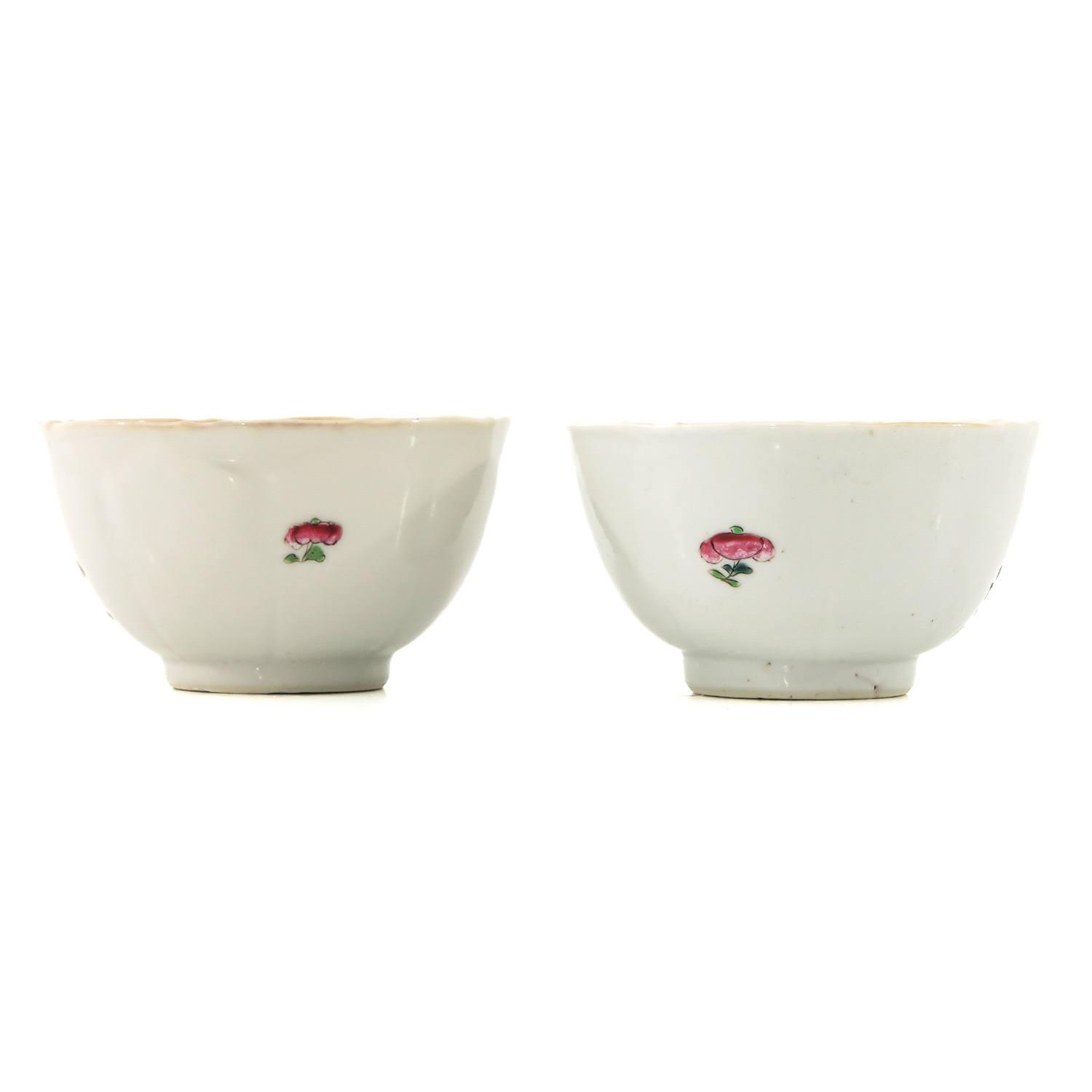 A Pair of Famille Rose Cups and Saucers - Image 3 of 10