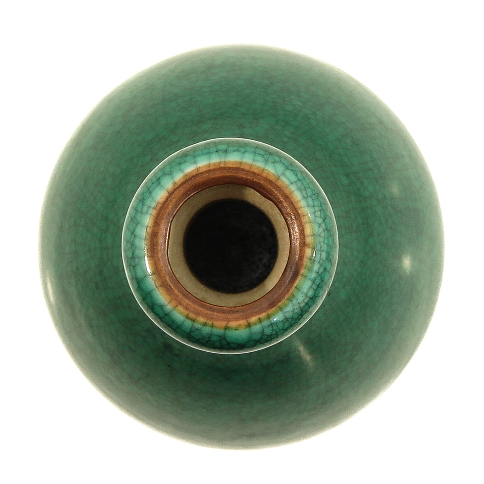 A Green Glaze Garlic Mouth Vase - Bild 5 aus 9