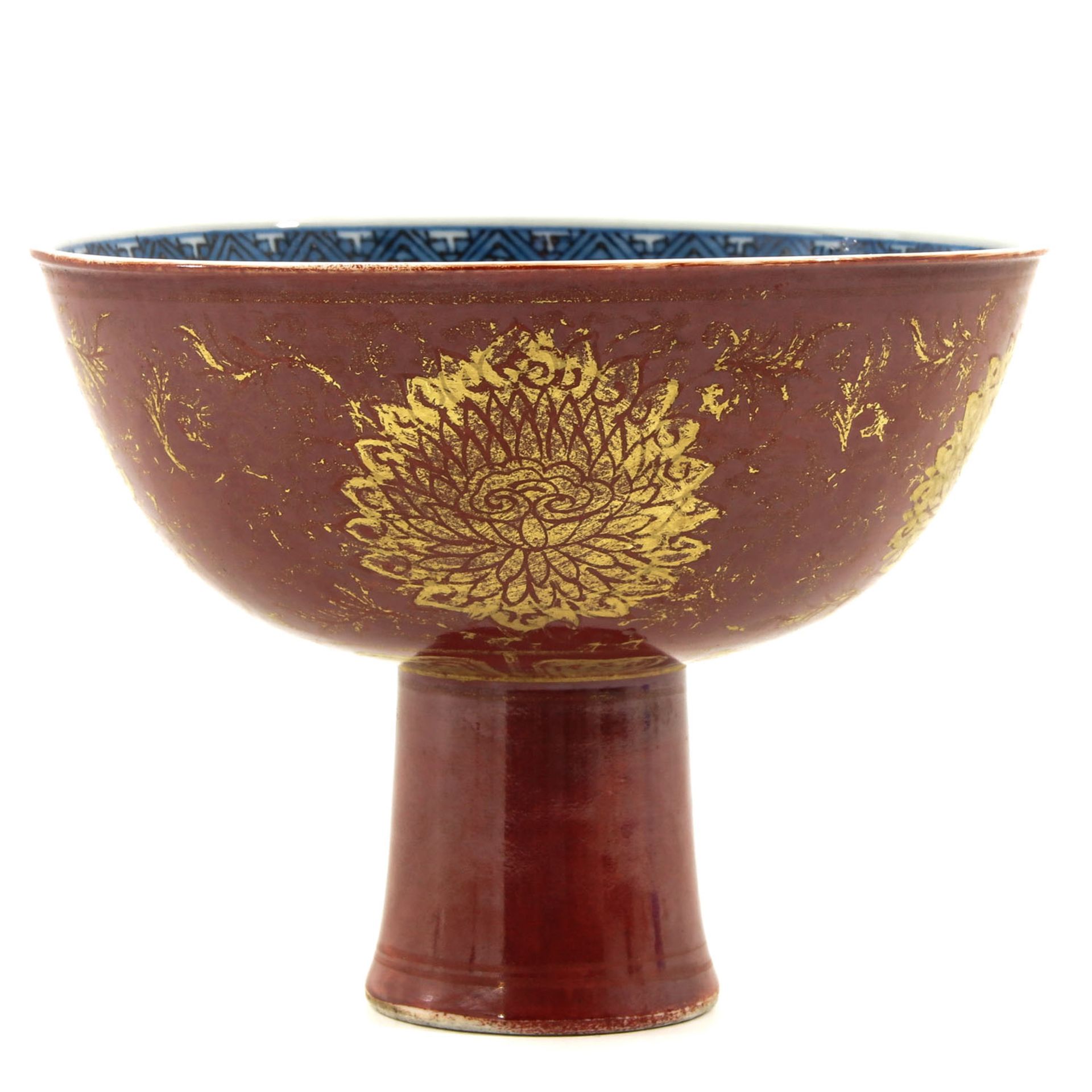 A Polychrome Decor Stem Cup