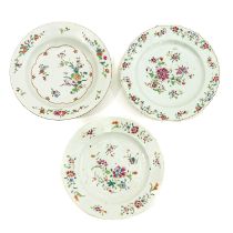 A Collection of 3 Famille Rose Plates