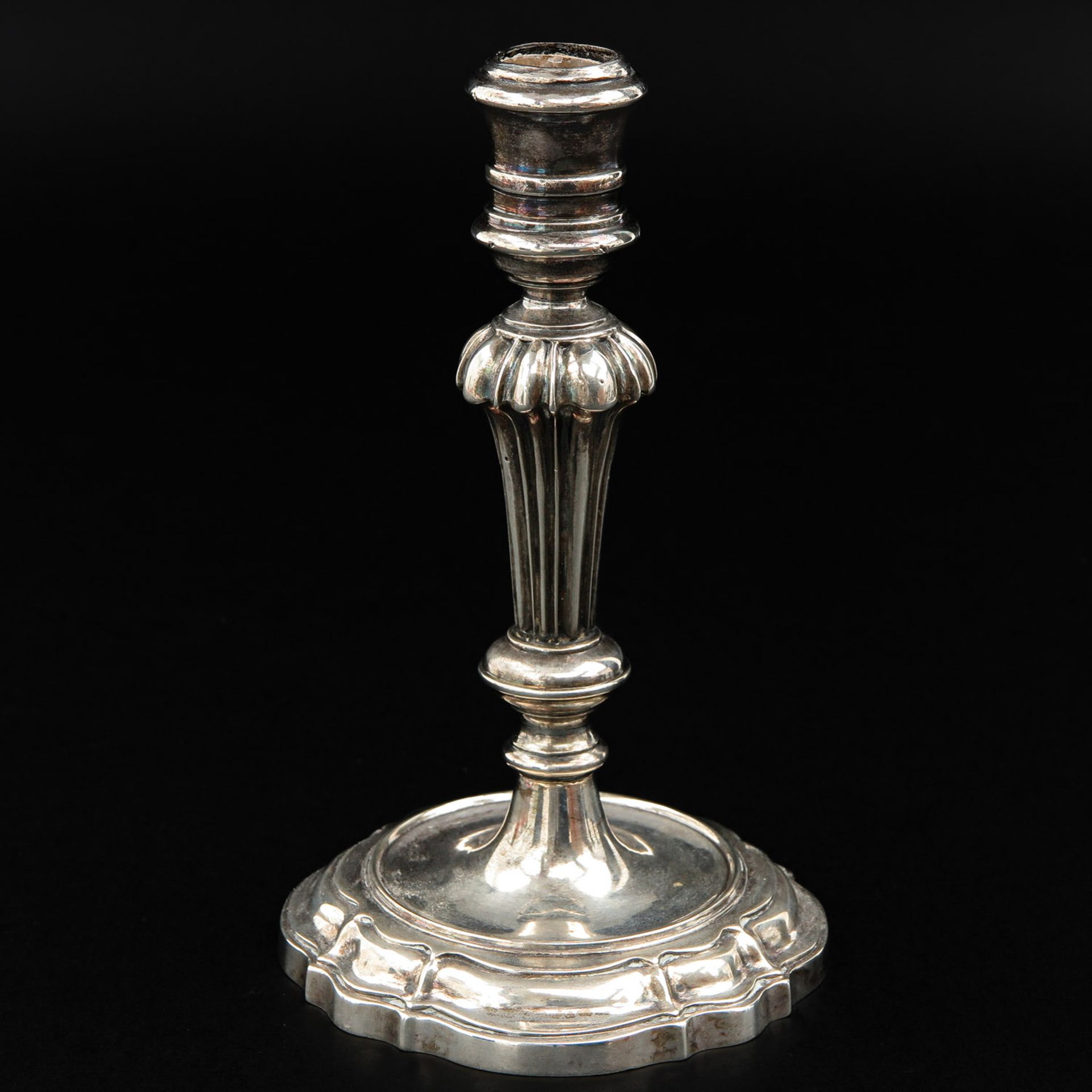 A Silver Tested Candlestick