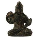A Small Bronze Buddha Sculpture
