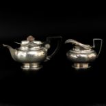 A 19th Century Dutch Silver Creamer and Teapot