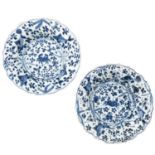 A Pair of Blue and White Plates