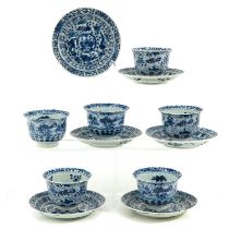 A Series of 6 Cups and Saucers