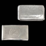A Lot of 2 Silver Tobacco Boxes