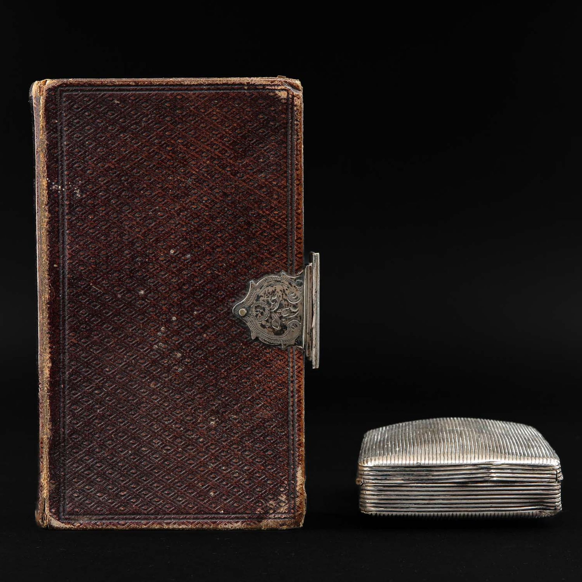 A Bible with Silver Clasp and Silver Tobacco Box - Image 4 of 10