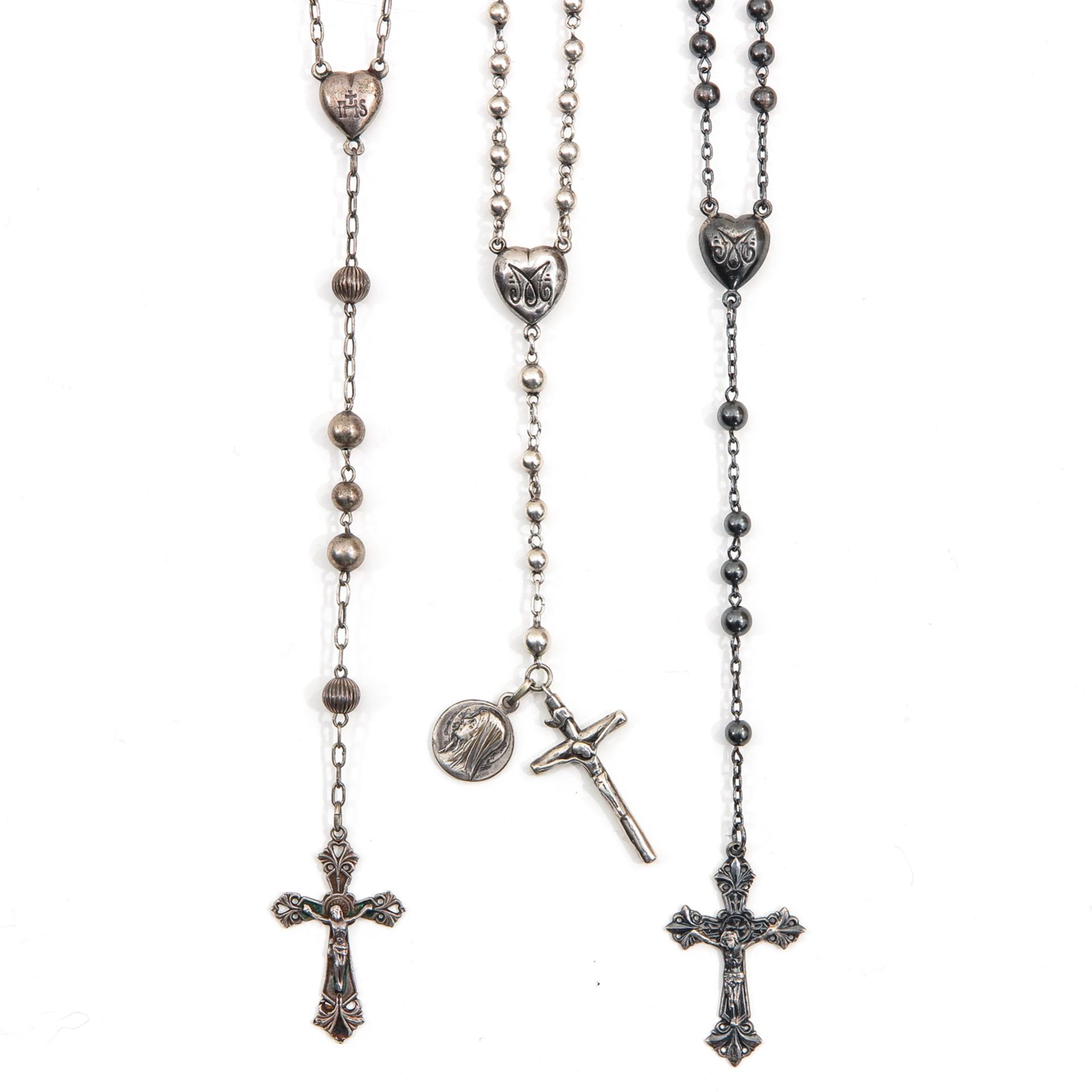 A Collection of 7 Silver Rosaries - Image 3 of 5