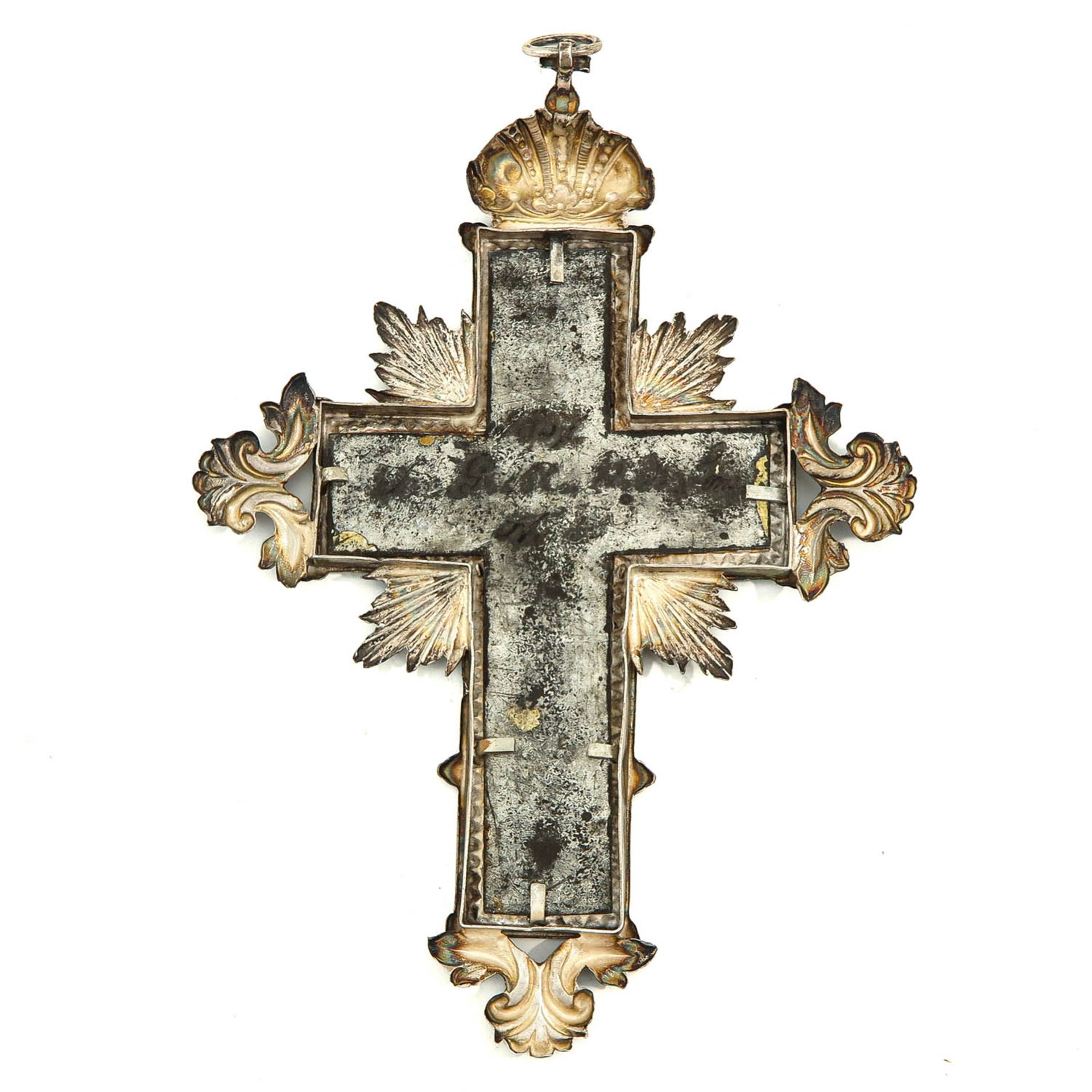 A Silver Cross Pedant with 6 Miniature Paintings - Image 2 of 4