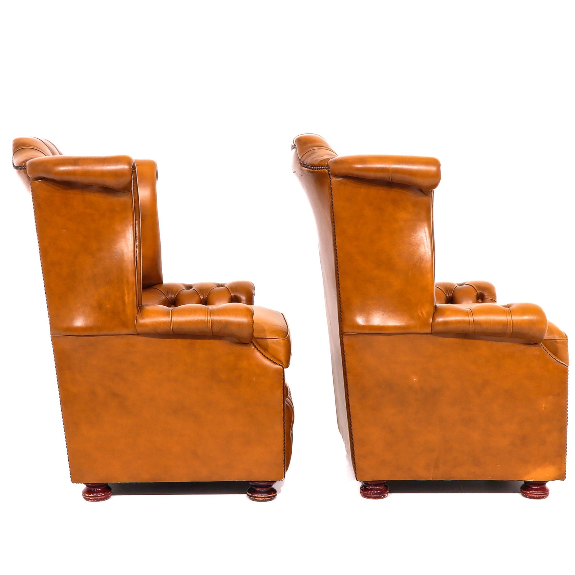A Pair of Springvale English Chesterfield Chairs - Image 4 of 10