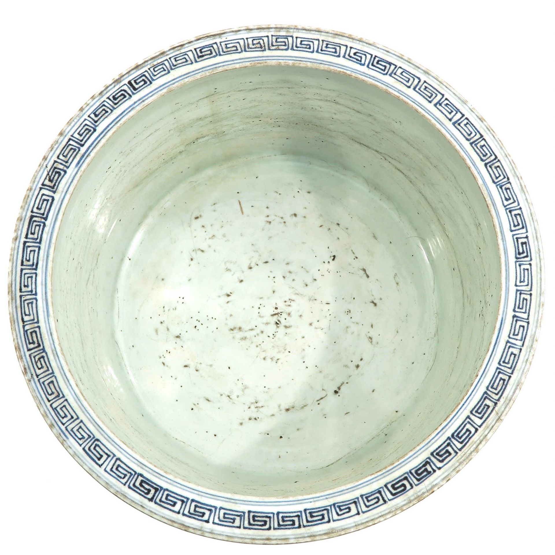 A Large Blue and White Pot - Bild 5 aus 10