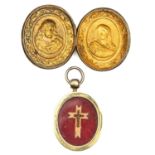A Silver Relic Holder with Relic from The Holy Cross