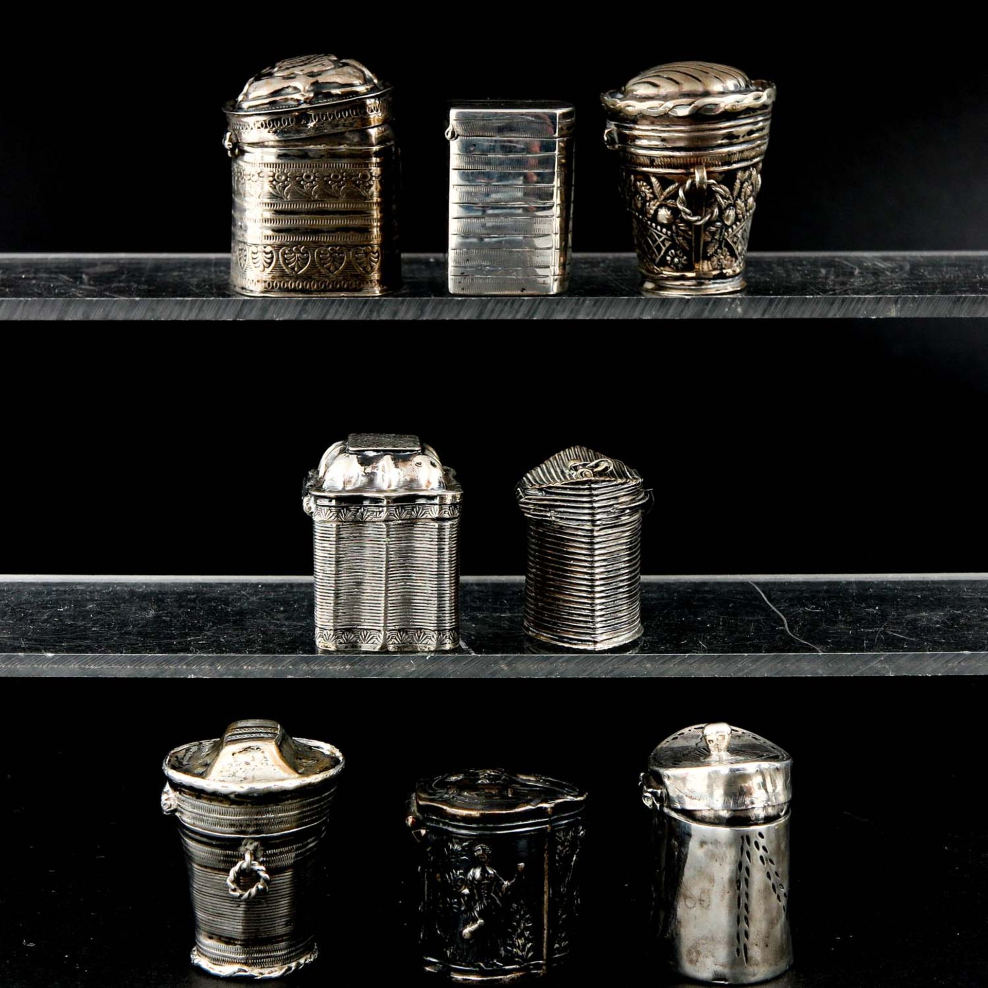 A Collection of 8 18th - 19th Century Silver Loderein Boxes - Bild 4 aus 10