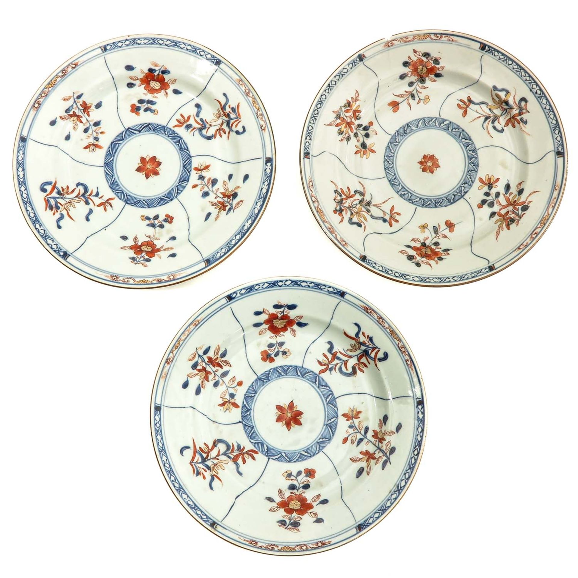 A Series of 3 Imari Plates
