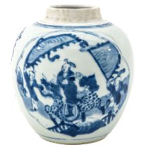 A Blue and White Ginger Jar