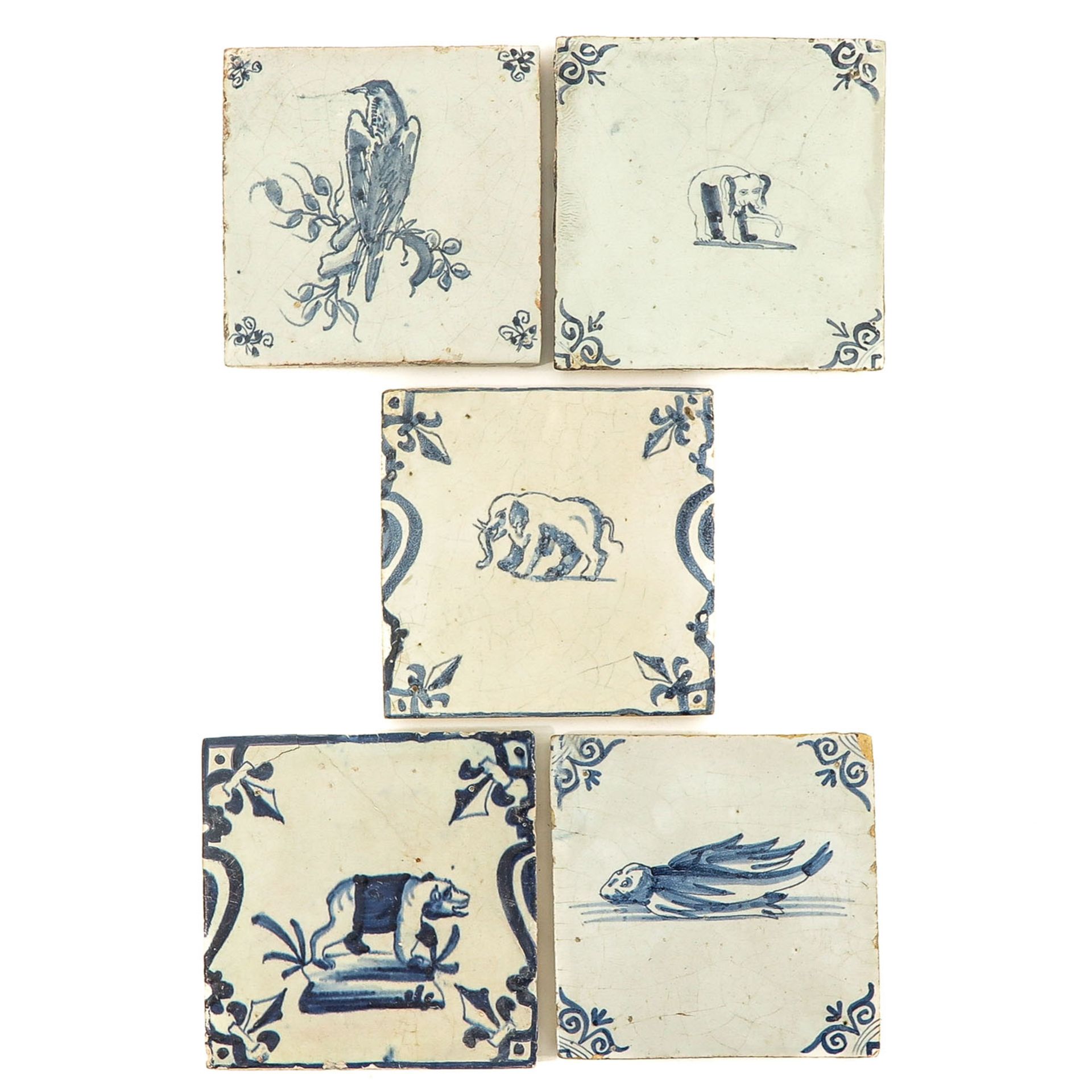A Collection of 5 Dutch 17th Century Tiles