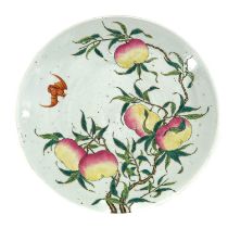 A Peach and Bat Decor Charger