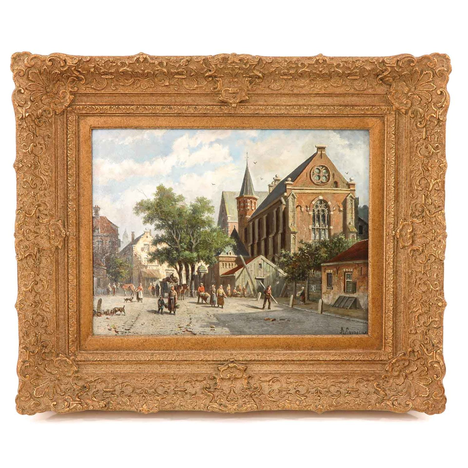 An Oil on Panel Signed A. Eversen