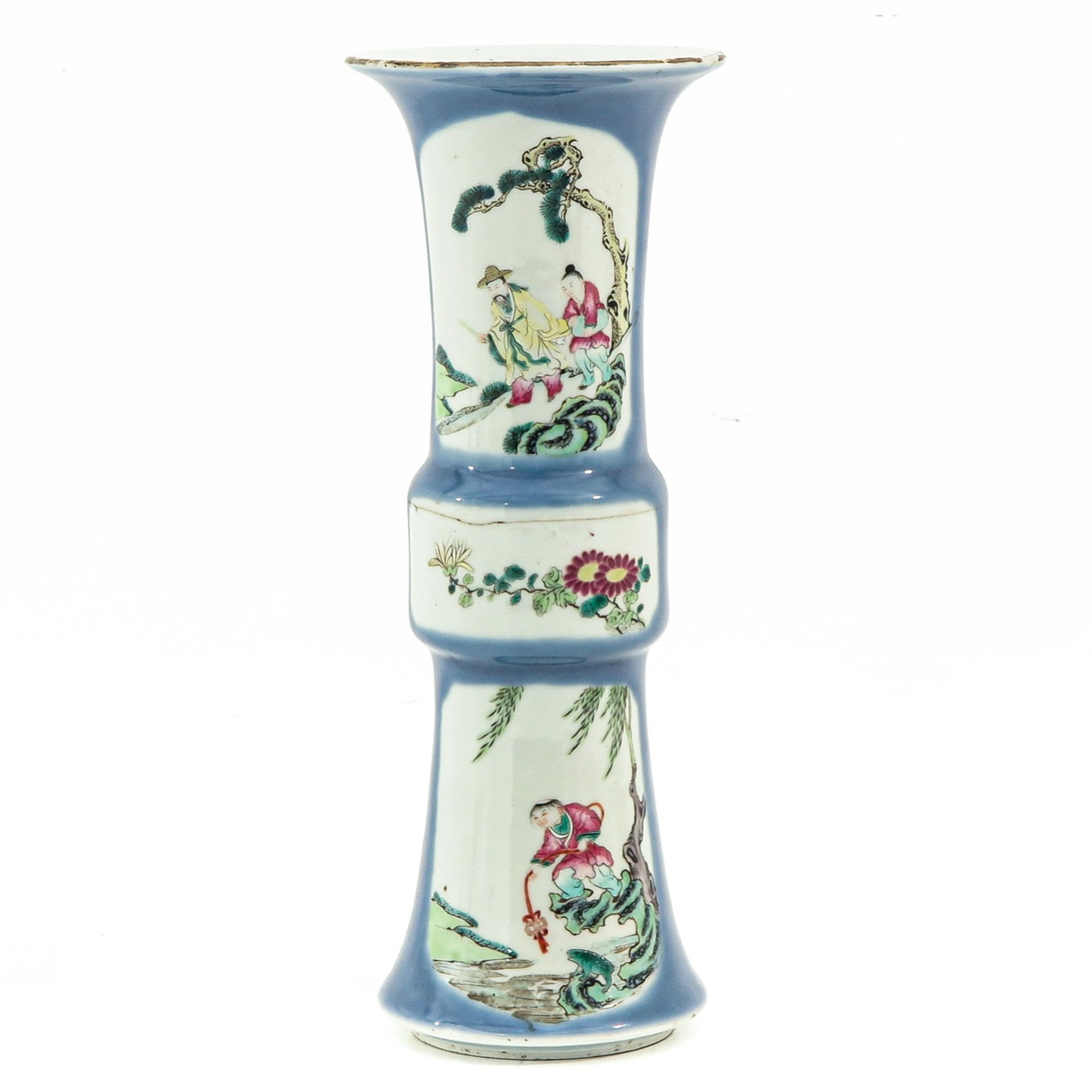 A Powder Blue Gu Vase - Image 3 of 9