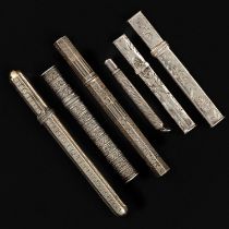 A Collection 6 19th Century Needle Cases