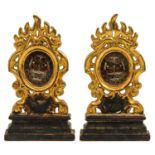 A Pair of Relic Holders Each Holding 5 Relics