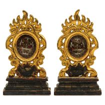 A Pair of Relic Holders Each Holding 5 Relics