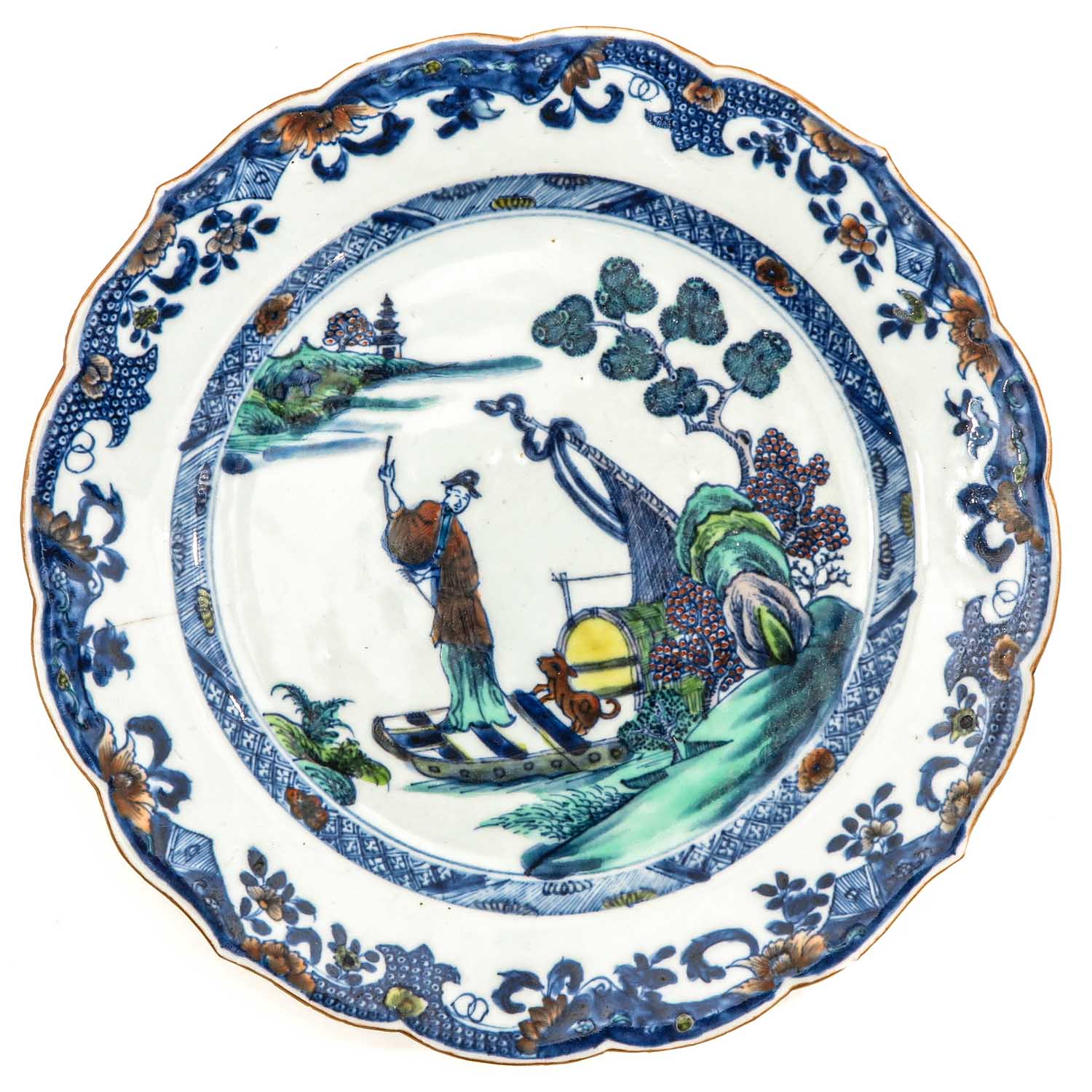 A Pair of Polychrome Plates - Image 5 of 9